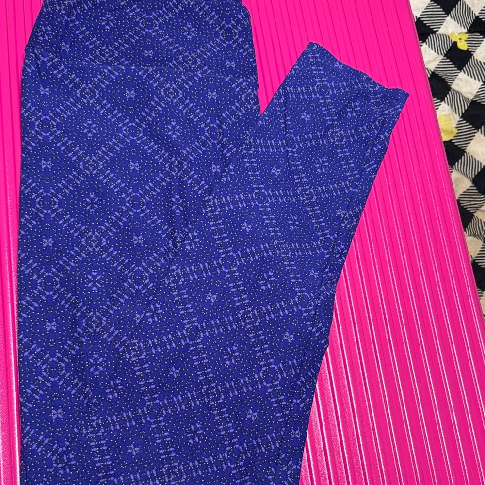 LuLaRoe Blue Patterned Leggings
